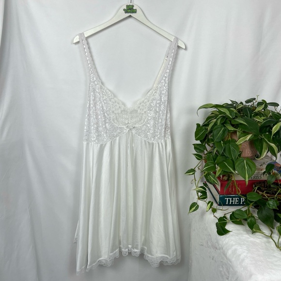 Vintage Sheer Lace Slip Dress - Picture 1 of 7